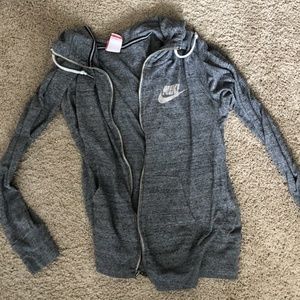 Grey Heathered Nike Zip-Up